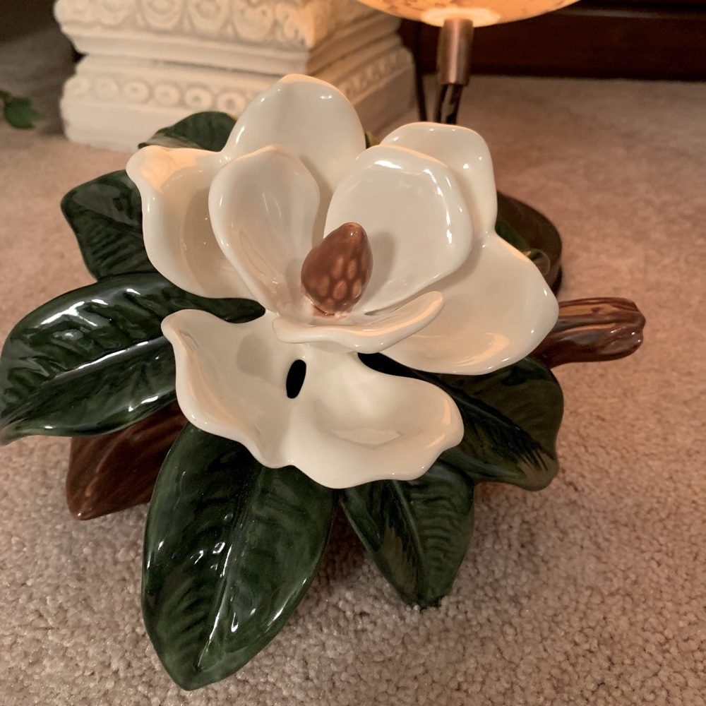 Vintage Ceramic Magnolia Flower On Branch